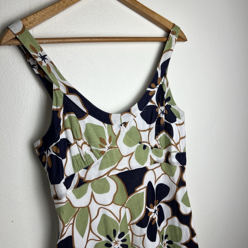 Mercer & Madison Y2K Babydoll Dress Sz 8 Midi Sundress Floral Flare Summer Surf - Picture 2 of 12